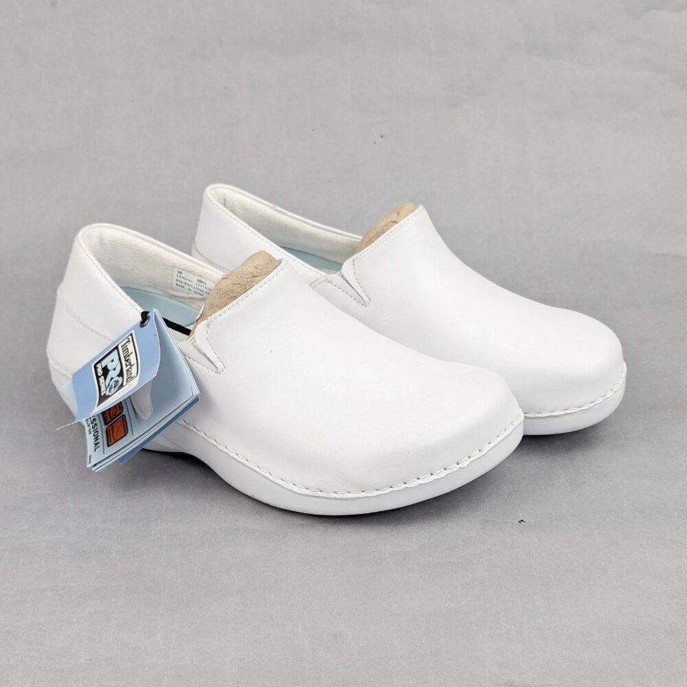 NWT Womens Timberland Renova Pro Series Shoes Size 9 M White Clogs FLAWED